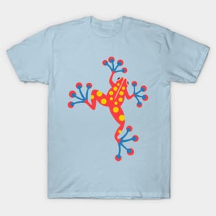 FUN FROGGY WITH BIG FEET Cute Red Spotted Frog Amphibian Nature - UnBlink Studio by Jackie Tahara T-Shirt